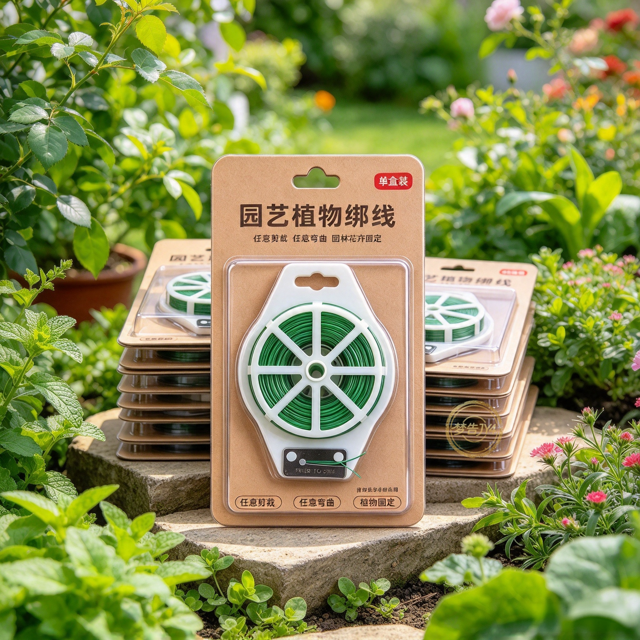 多功能园艺绑线扎线爬藤蔓固定器包塑铁丝花架捆扎铁丝植物捆扎绳