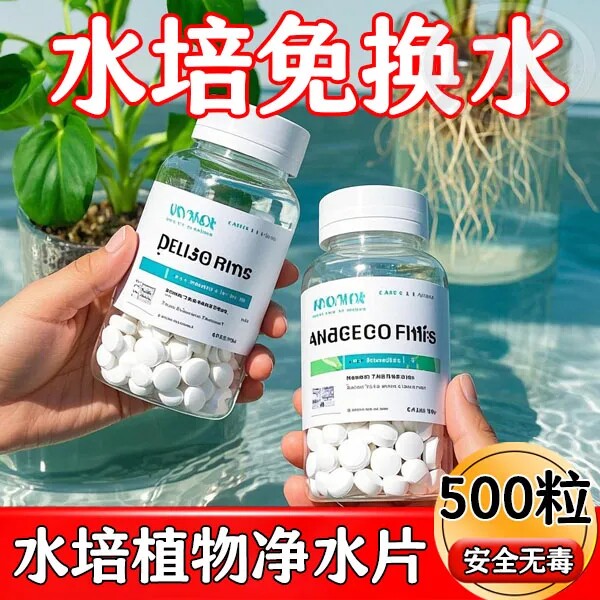 水培植物净水片专用净化水质防烂根黄叶保鲜剂绿植通用野外净水片