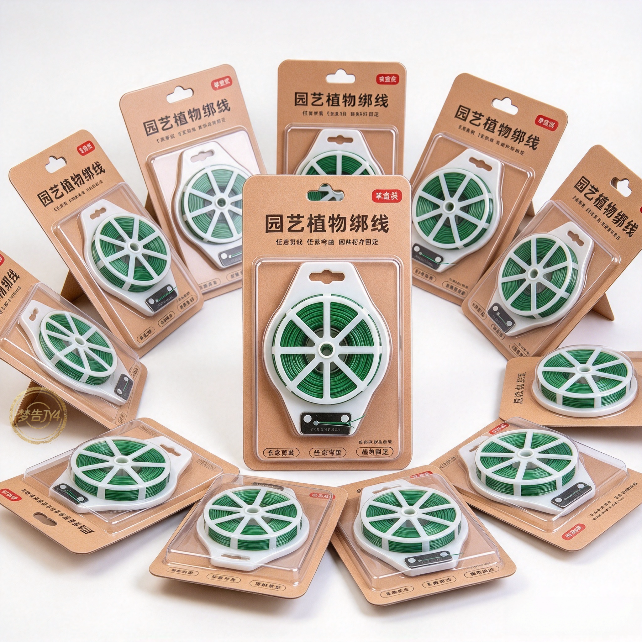 爬藤植物花用园艺线多功能园艺捆绑扎丝扎线包塑捆绑线自带切割器