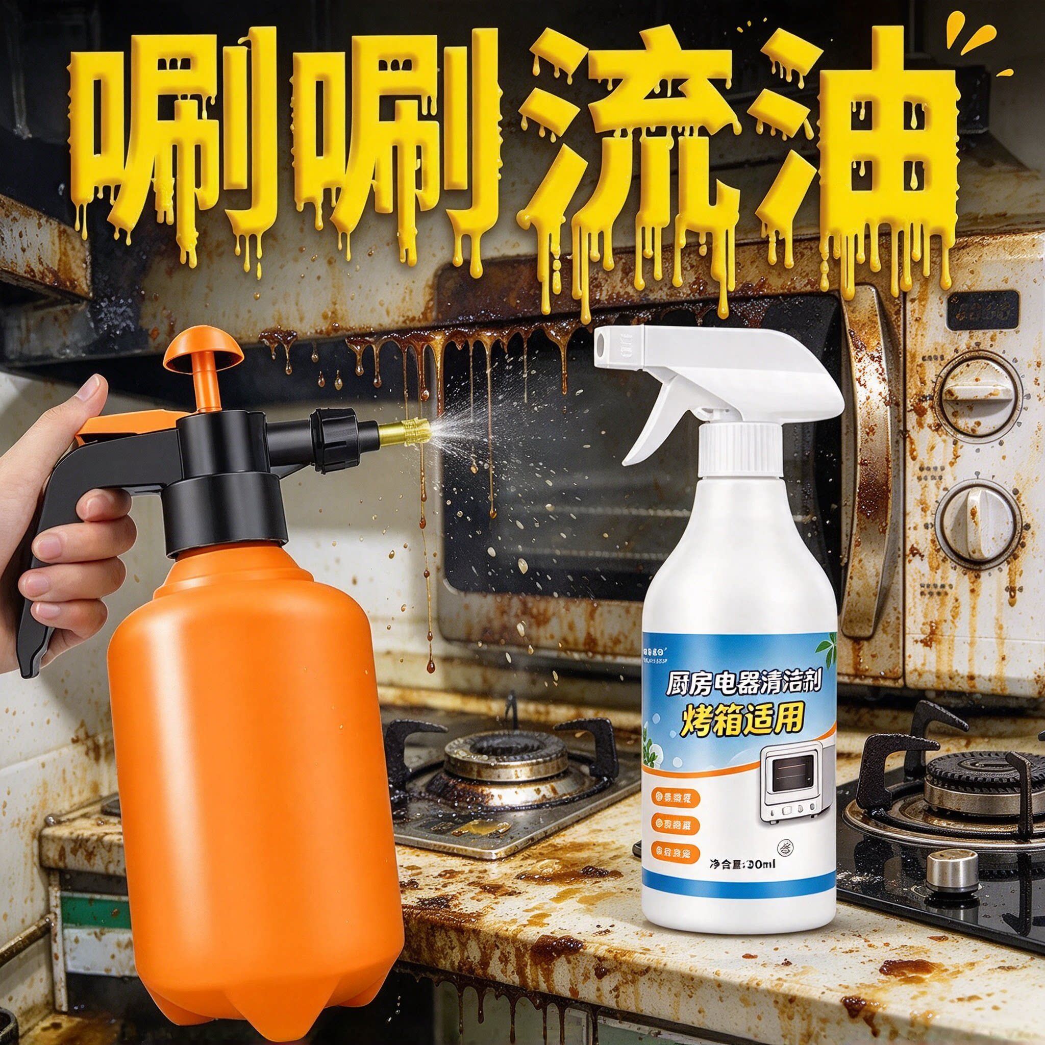 厨房通用强力去油去黄清洗剂