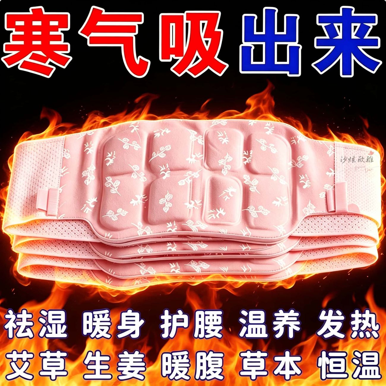 将军藤蕲艾大肚贴暖腰暖腹透气