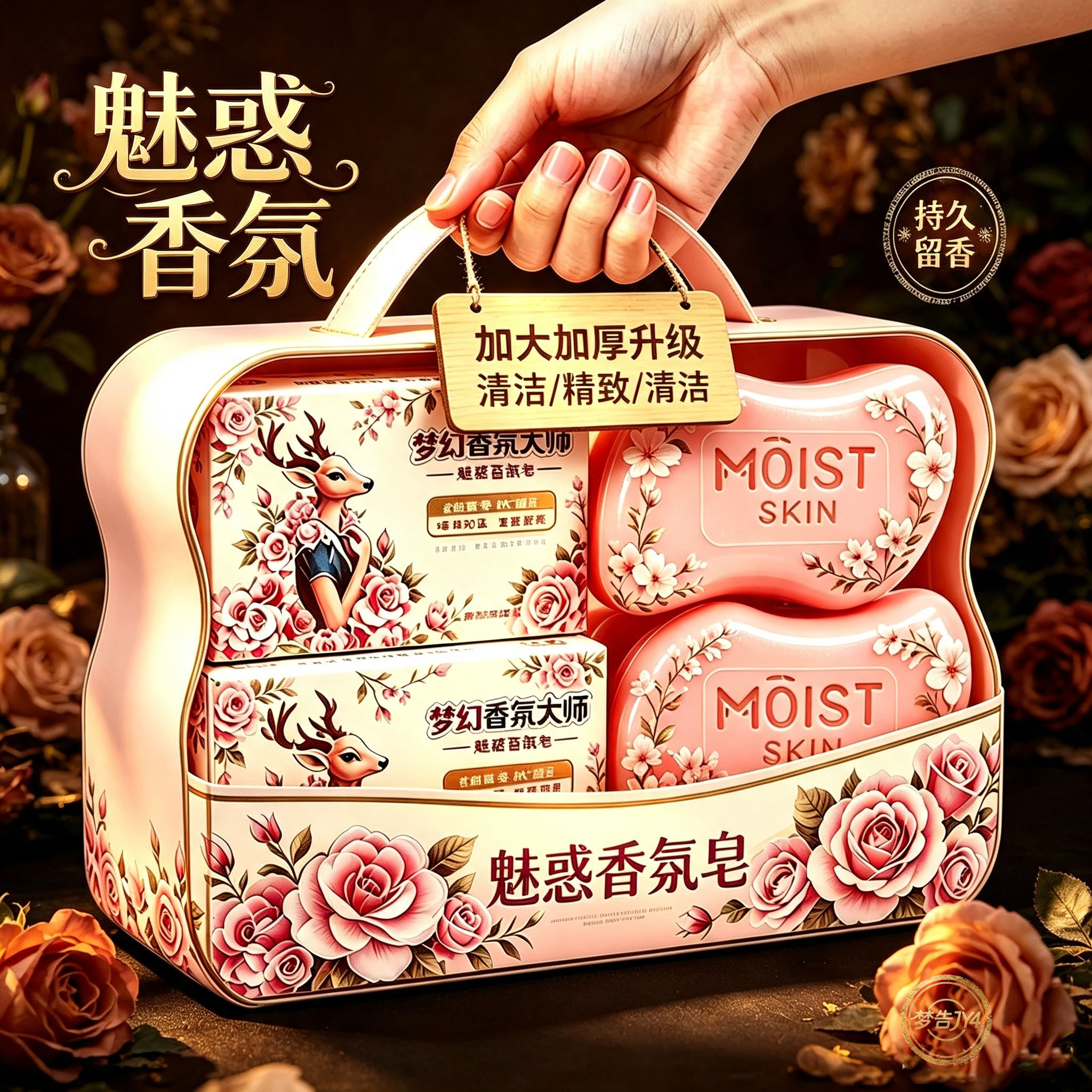 魅惑香氛皂香皂持久留香家用实惠大师香氛皂清爽保湿润肤提亮肤色