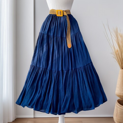 纯色半身中长裙女Solid color half body midlengthskirtforwomen