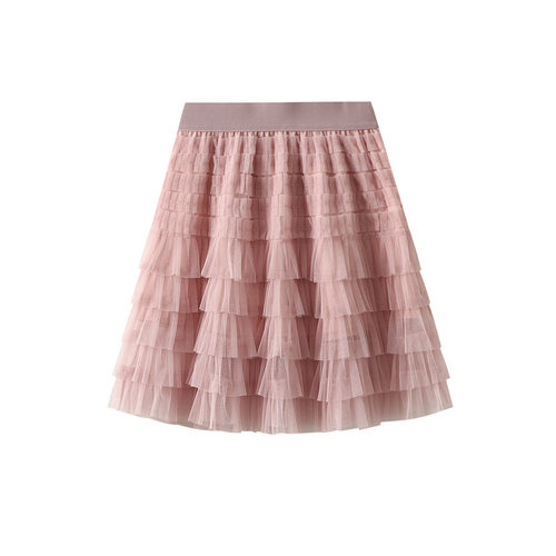 拼接女士蛋糕半身短裙     Splicing women's cake half skirt