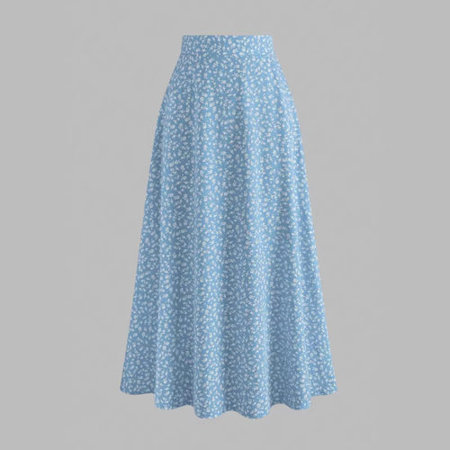 碎花女士休闲半身长裙Floral women's casualhalflengthlongskirt