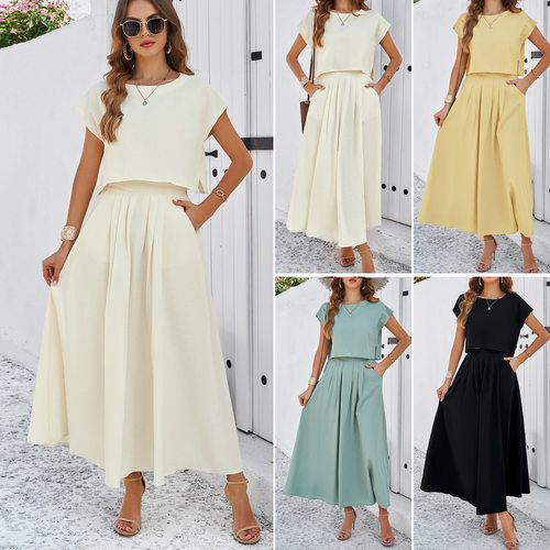 无袖上衣半身裙女士套装Sleeveless top, half skirt, women'sset