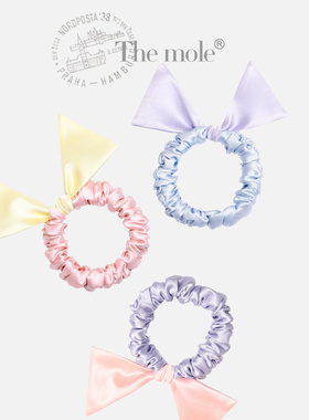 The mole真丝桑蚕丝蝴蝶结大肠发圈发绳女扎头发皮筋ins韩系新款