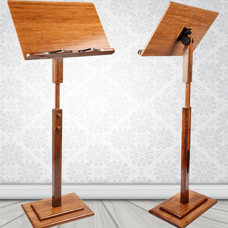 古筝乐谱架升降便携中式专业家用实竹木质小提琴经书歌曲谱支架子