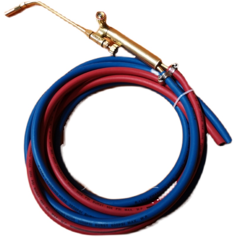 2L焊枪空调配件氧气管防爆连接管焊炬焊接冰箱维修工具4mm红蓝管