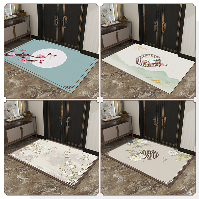 新中式入户门地垫入门脚垫门口家用玄关防滑垫子入户门垫进门地毯
