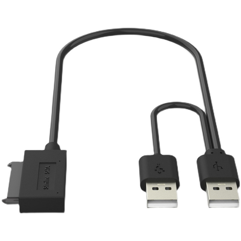 USB笔记本光驱刻录转接线 易驱线 USB转SATA 7+6pin 笔记本光驱线