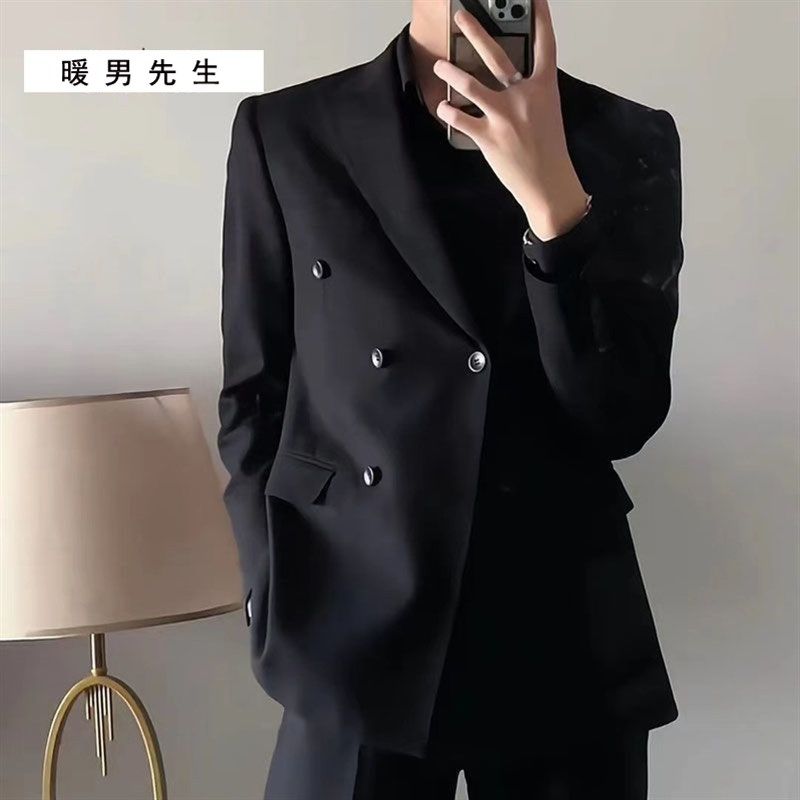 西服套装男高级感正装2024新款休闲商务dk男生制服毕业礼服大学生