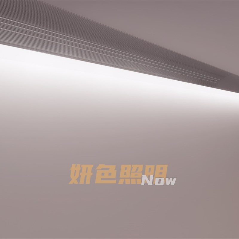 免开槽线条灯槽顶角LED发光铝槽明装客厅石膏线形反光洗墙灯带槽
