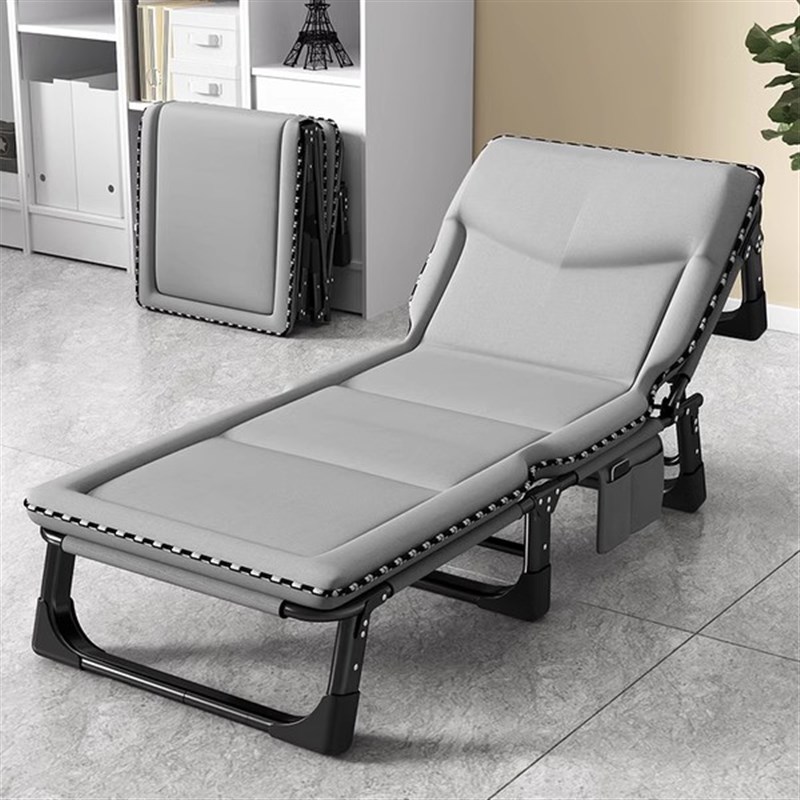 躺椅承重500斤折叠床单人床办公室午休躺椅家用多功能便携行军床