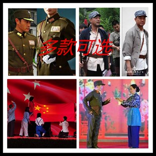 农民修补程式 话剧红岩地下党革命狱友大 衣斜襟民国表演服江姐服装