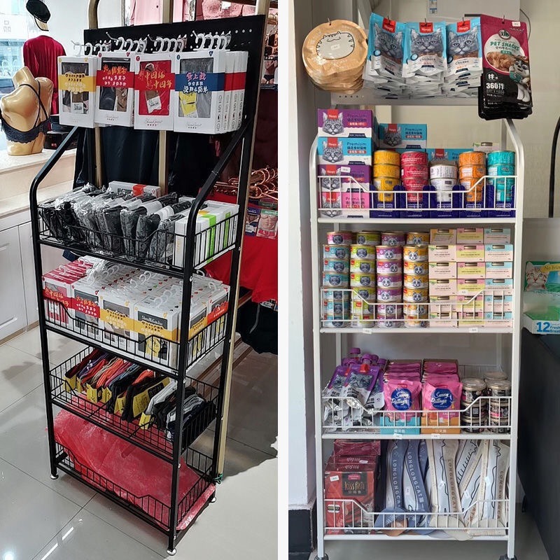 便利店小货架展示架饮料多层零食超市袜子端头食品置物架文具移动