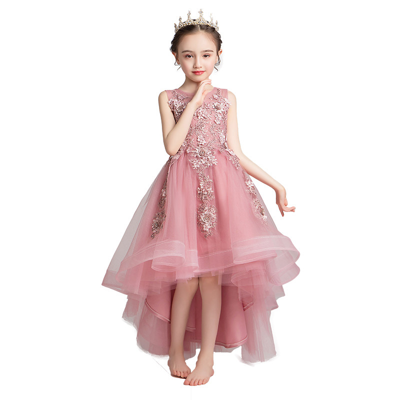 女童走秀礼服公主裙生日小女孩主持人儿童钢琴演出服高贵表演夏季