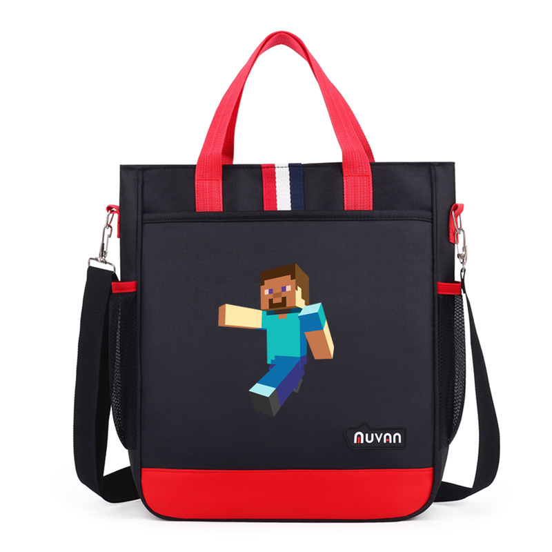 学生手提袋拎书袋作业补课袋单肩补习班书屋我的世界书包收纳防水