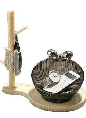 入户玄关杂物收纳摆件鞋柜托盘置物架北欧家居饰品放钥匙的收纳盒