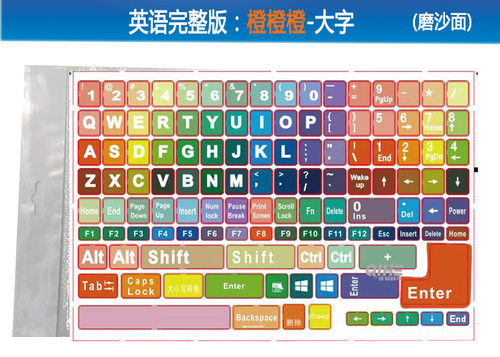 键盘按键修复贴纸全键盘109键笔记本台式小键盘键帽字符耐磨防刮