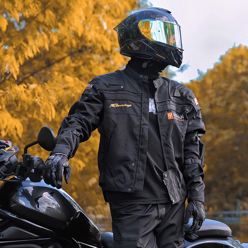 杜汉摩托车骑行服冬季套装防摔赛车服夏季机车防水拉力服防风保暖