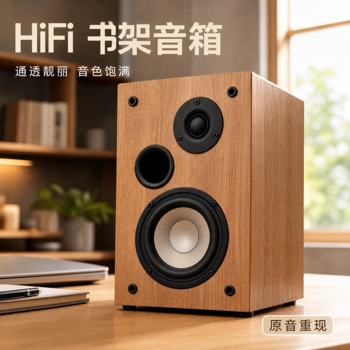 HiFi书架音箱 X200专业调音无源箱 3寸+5.5寸书架箱8欧60W