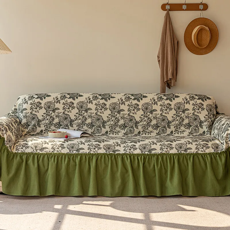 四季通用客厅沙发盖巾美式棉麻沙发垫万能全包套罩田园风防滑盖布,居家布艺,沙发垫,淘宝优惠券,粉丝福利购,淘宝优惠卷