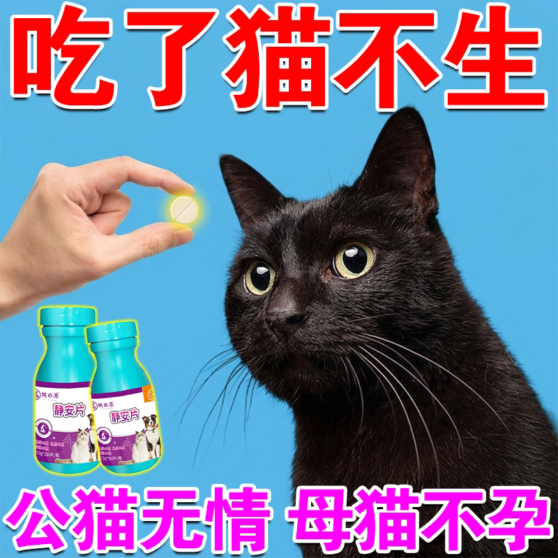 猫咪防止交配抑情片母猫公猫专用