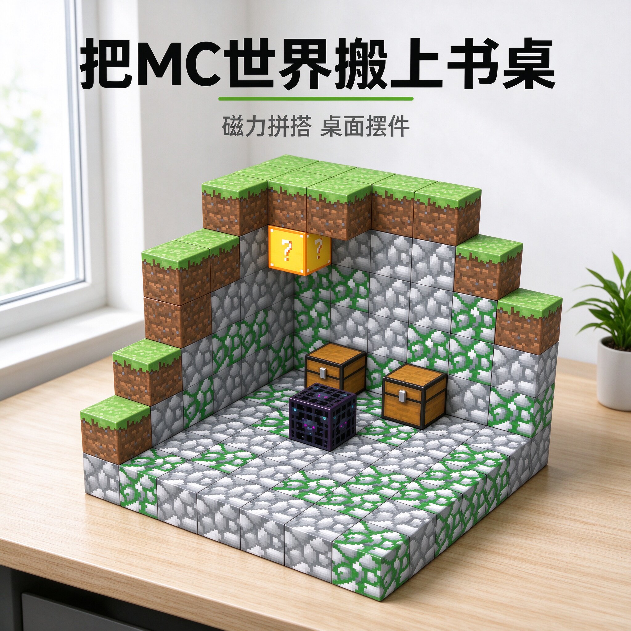 宇块世界MC强磁磁力方块积木