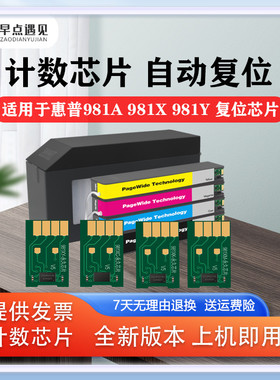 早点遇见981 981Y循环芯片适用于惠普/HP 556xh/dn MFP 586f/z MFP E58650dn MFP E55650连供墨盒 填充墨水