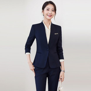 职业装套装女冬季酒店珠宝店工作服物业管理地产经理销售员工装