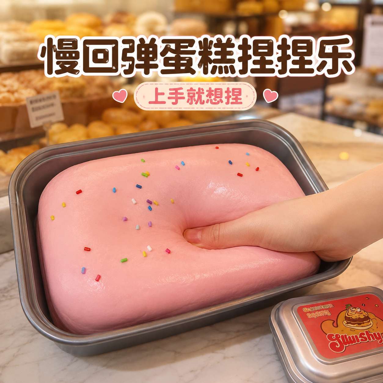 慢回弹捏捏乐仿真面包盒装史莱姆