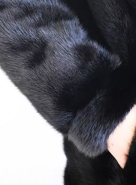 冬季爆款貂皮外套男士整貂连帽短款水貂绒大衣男装貂绒仿皮草貂毛