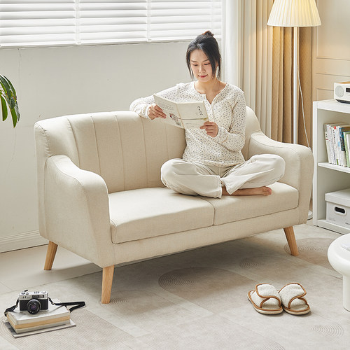 公寓小户型沙发棉麻布艺单人阳台