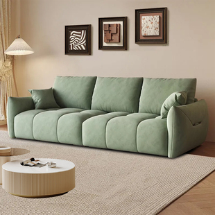 布艺沙发客厅2025新款奶油风卧室大小户型公寓民宿出租房直排沙发