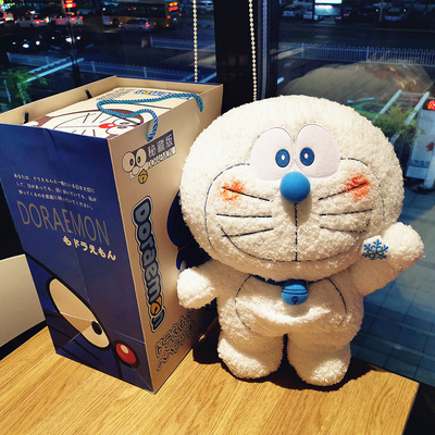 日本叮噹ホワイト白色限定哆啦A梦机器猫毛绒公仔雪花圣诞节礼物