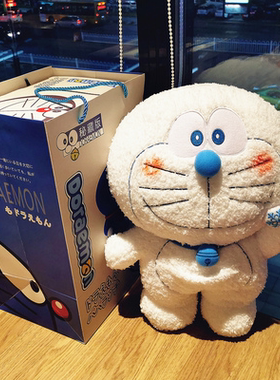 日本叮噹ホワイト白色限定哆啦A梦机器猫毛绒公仔雪花圣诞节礼物