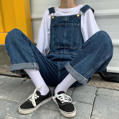 阔腿宽松连体长裤Wideleg loose one-piece shoulder strap pants