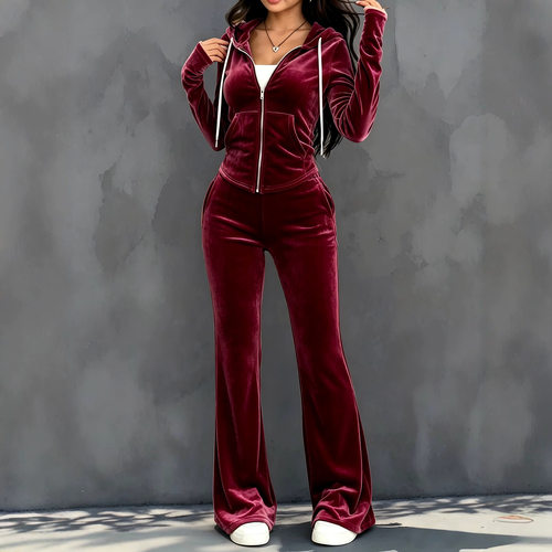 Hooded top, pants, casual suit for women连帽上衣长裤休闲套装