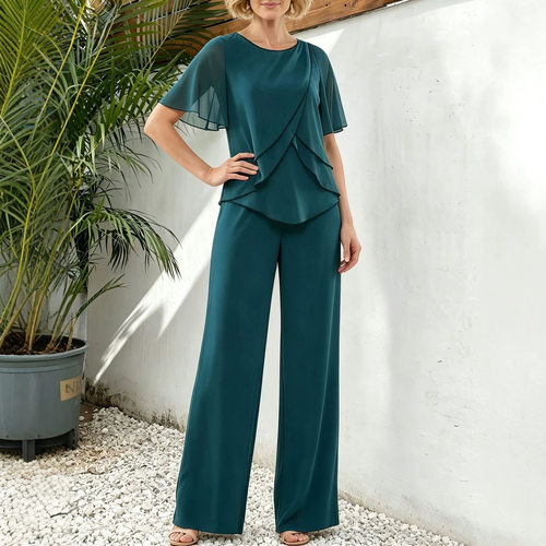 不规则上衣长裤女士套装 Irregular top, pants, women's suit
