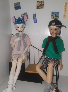 bjd裤子4分 6分 叔叔 休闲学院风长裤 短裤 雏菊体 ob24 ob22娃衣