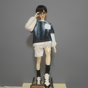 BJD6分3分 扎染上衣短裤套装 雏菊体 尺寸定制 ob22 ob24 4分娃衣