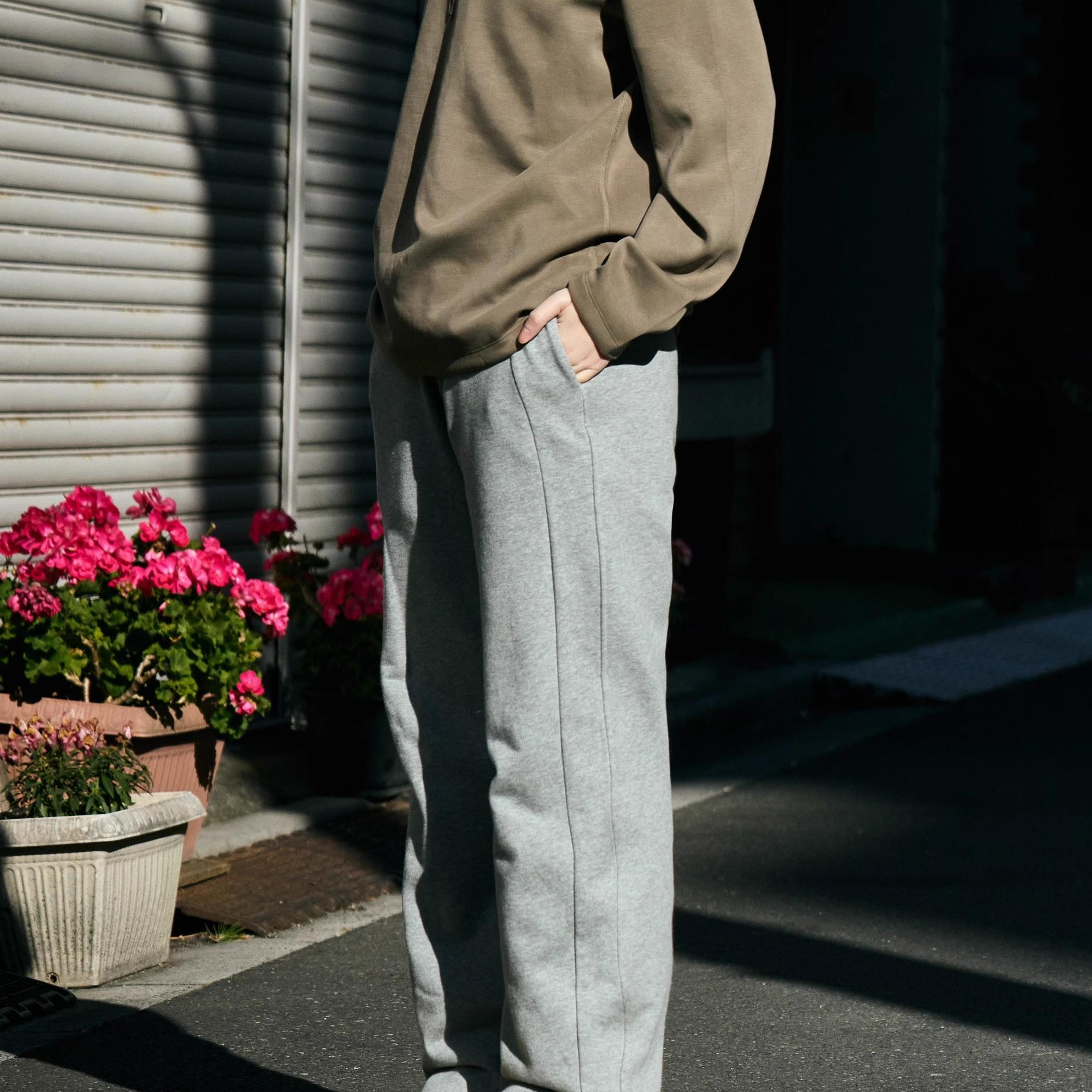 UTIMUS阔腿卫裤中腰毛圈休闲运动直筒垂感宽松通勤cleanfit