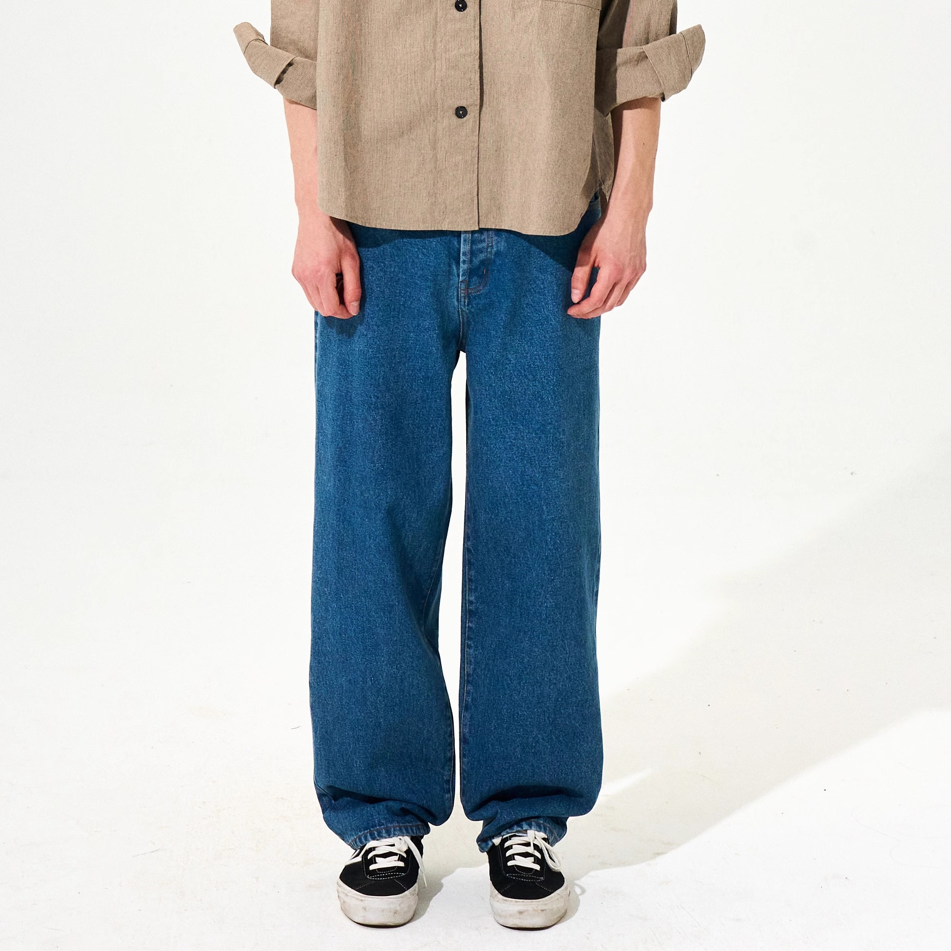 UTIMUS中腰牛仔裤直筒宽松休闲牛仔裤水洗做旧美式复古Morton版型