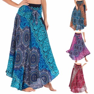 Women Saia Clothes Fashion Skirts Style Roupas Ethnic