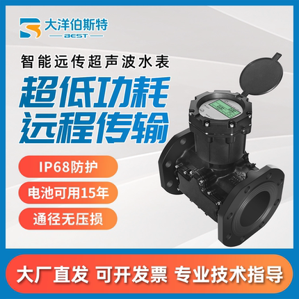 大洋高精度超声波水表流量计水液体电池管道防水抗冻远传冷热量表