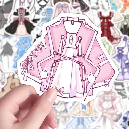 服设oc可爱公主裙服饰设计贴纸