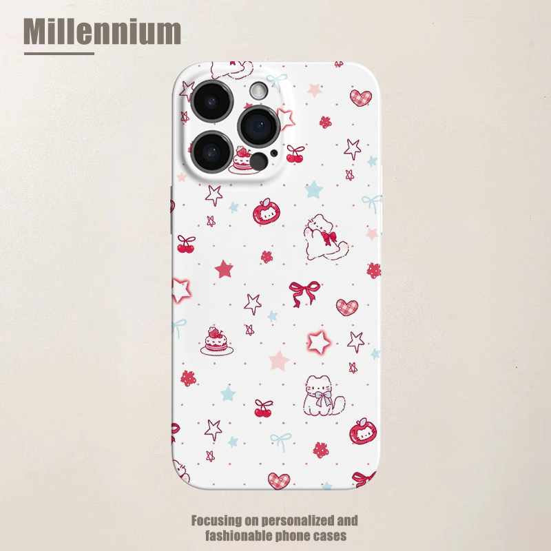 适用于iPhone17Promax治愈软萌樱桃喵16pro手机壳15pro菲林iphoneair萌系12软壳11甜美13pro少女风苹果14plus