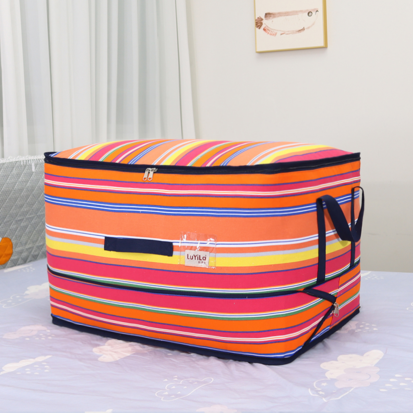 路依拉帆布居家大容量被子收纳袋