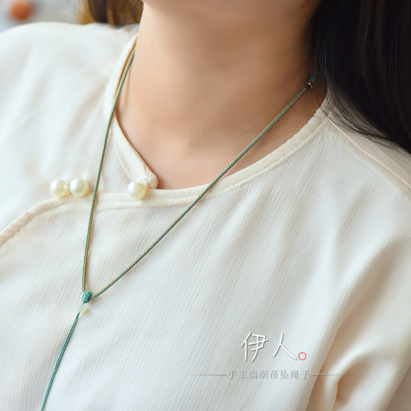 手工编织高端佛公玉石链子玉佩玉佛挂坠专用绳子女士男玉牌项链绳